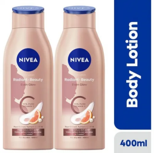 Nivea Radiant & Beauty Even Glow Body Lotion For Women - 400ml - Pack Of 2